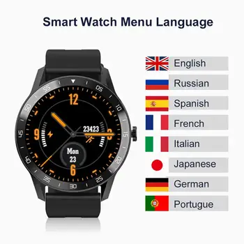 IOWODO Smart Watch Vyrų, Moterų Fitneso Tracker Kalorijas, Širdies ritmo Monitorius Vandeniui 5ATM Sporto Smartwatch 