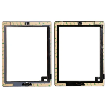 IPad 2 Touch Screen Stiklas, skaitmeninis keitiklis Pakeitimas + Home Mygtukas+klijai+kamera+paspaudę A1395 A1396 A1397 Asamblėja