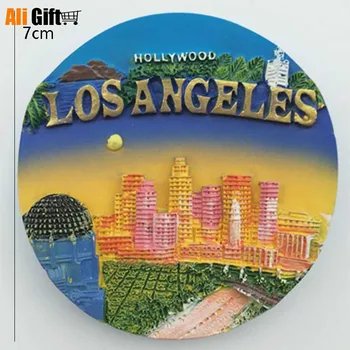 JAV 1 Vnt Kūrybos niujorke, Los Andžele, Šaldytuvas Magnetai, Turistinių Suvenyrų 3D Rankų darbo Šaldytuvas Magnetinis Lipdukas Dovana Amatai