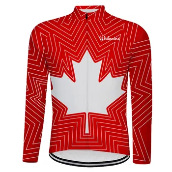 Kanada prekės dviračių 2019 vyrų dviračių jersey ilgomis rankovėmis Dviratį Drabužius dviračiu Dėvėti Dviračių Lenktynių Drabužius Klevo Lapų Vėliavos 6543