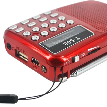 Kebidumei Mini Nešiojamieji 50mm Vidaus Magnetinio LED Stereo FM Radijas Garsiakalbis, USB lizdas TF Kortele, MP3 Muzikos Grotuvas Didmeninės