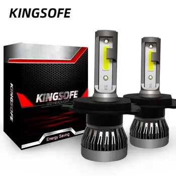 KINGSOFE Automobilio LED Žibintų Lemputės Šviesos Hi/Lo Pluošto Komplektas HID 6000K Balta H1 H4 H7, H11 9005 9006 9012 Universalus Auto Priedai