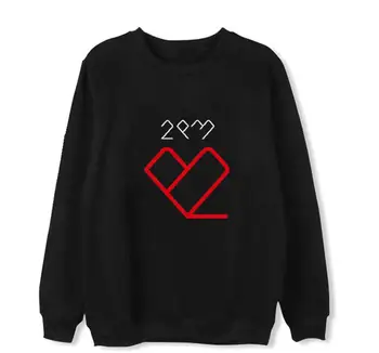 Kpop 2pm naują albumą persikas širdies/valstybės pavadinimas spausdinimas o kaklas plonas/vilnos marškinėlius gerbėjai palanki puloveris hoodies