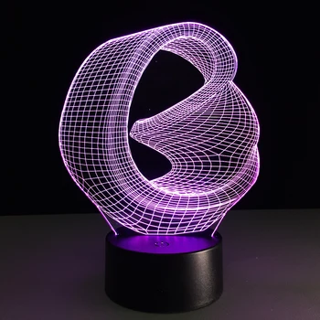 Kūrybinės Linijos 3D Iliuziją, LED Lempos Naktį Šviesa, Abstrakčios Grafikos Menininkas Naujovė Apšvietimo Namų Puošybai Lavos Lempa