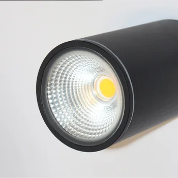 Lauko Juoda Lubų LED Žibintai Vandeniui Vartų Virtuvės Įranga Valgomasis Aliuminio Prieškambario Namų Apšvietimo Blizgesio AC85-240V