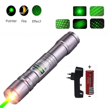 Lazerinis žymeklis didelės galios medžioklės žalia lazer taktinis Lazerio akyse Pen 303 Deginimas laserpen Galingas žibintuvėlis laserpointer