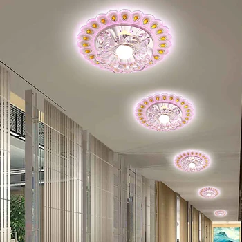 Led 5W Kristalų LED Spalvinga Apšvietimo Kambarį Lubų Liustra, Šviestuvas, Dekoras, Šviesos