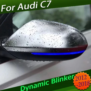 LED Dinaminis Posūkio Signalo Lemputė Audi A6 C7 C7.5 RS6 S6 4G 2012 - 2017 2018 Automobilio Pusėje valdomi Išoriniai galinio vaizdo Veidrodėliai Indikatorių Indikatorius