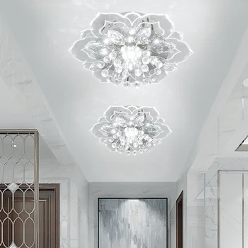 LED Kristalų Lubų Šviesos Modernus Dizainas, Gėlių Formos Lubų Lempa Prieškambario Kambarį Lempos Miegamasis, Virtuvė, Koridorius Šviesos