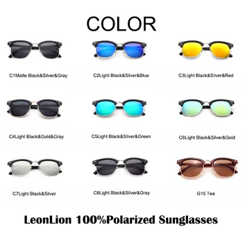 LeonLion 2021 Poliarizuota Derliaus Pusiau Taškus Prekės Dizaineris Akiniai Nuo Saulės Moterims/Vyrams Klasikiniai Oculos De Sol Gafas Retro Saulės Akiniai