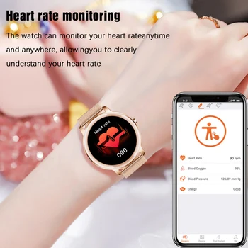 LIGE 2020 Naujas Smart Watch Moterų Fiziologinius Širdies ritmas, kraujospūdžio Stebėsenos Vandeniui Ponios Smartwatch 