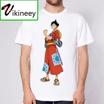 Lūs Los Vieno Gabalo Marškinėliai Japonų Anime Marškinėliai Vyrų T-shirt Luffy T Marškinėliai Drabužių animacinių filmų Spausdinti Marškinėlius trumpomis Rankovėmis Tee Viršų