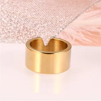 Mados Nerūdijančio Plieno Papuošalai, Aukso Spalvos, V Formos, Prabangūs Vestuviniai Žiedai Sidabras Rose Gold Žavesio Žiedai Pritaikyti Laiškas Jai