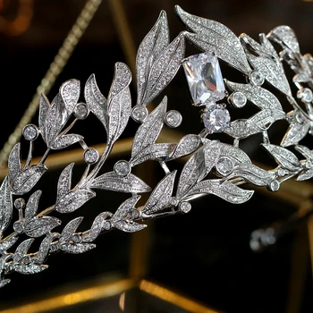 Mados Vestuvių Rožančiai 2018 Lapų Kristalai Dizaino Bridal Crown Baroko Novia Nuotakos Papuošalai, Vestuvių Plaukų Aksesuarai