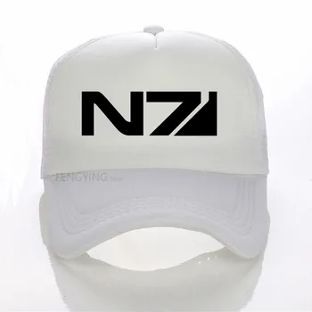 Mass Effect N7 bžūp Vyrų Sistemų Aljanso Karinių Emblema Žaidimas Tee beisbolo kepuraitę vasaros tinklelio sunkvežimio vairuotojas hat