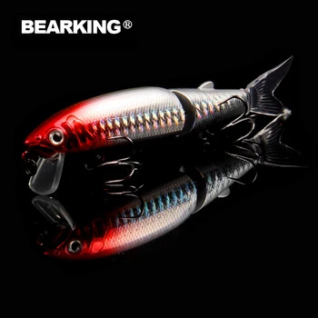 Mažmeninės prekybos Bearking 2017 karšto modelis žvejybos masalus sunku masalas 113mm 13.7 g minnow įrengta kokybės profesionalus juodos arba baltos spalvos kabliukai