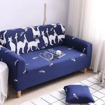 Mielas Katės, kurių skerspjūvio sofos padengti elastinga kampe sofos apima su Užvalkalas Mėlyna, skirtą kambarį Namuose Baldai Raštas