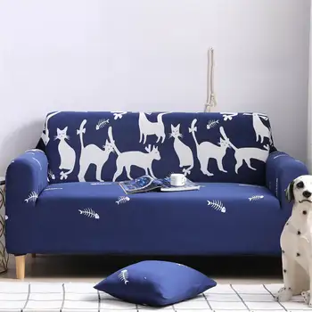 Mielas Katės, kurių skerspjūvio sofos padengti elastinga kampe sofos apima su Užvalkalas Mėlyna, skirtą kambarį Namuose Baldai Raštas
