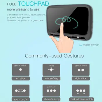 Mini Belaidė Klaviatūra Su Pilna Touchpad Apšvietimo Funkcija Oro Pelės, Klaviatūros Su Apšvietimu, Skirtą 