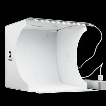 Mini Švieslentę Fotografija, Foto Studija Softbox 2 Skydelis LED Light Soft Box Nuotrauka Fone Rinkinys, šviesdėžės, skirtas DSLR Fotoaparatui