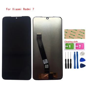 Mobilus LCD Ekranas XiaoMi Redmi 7 LCD Ekranas Jutiklinis Ekranas Asamblėjos Touch Įrankiai skaitmeninis keitiklis 3M Klijai Servetėlėms