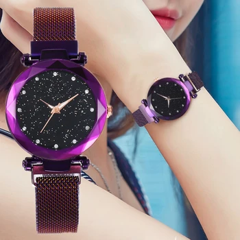 Moterys, Ponios Laikrodžiai Magnetinio Žvaigždėtas Dangus Laikrodis Mados Deimantų Moterų Moterų Kvarciniai Laikrodžiai relogio feminino reloj mujer