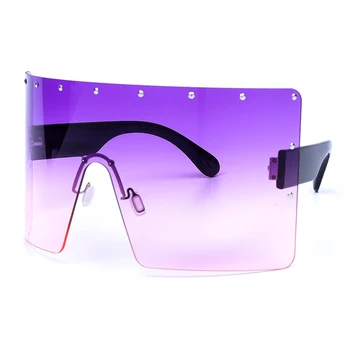 Moterų negabaritinių diamond vientisas akiniai nuo saulės anti-ultravioletinių spindulių akiniai taškus gradientas akinius šviesą ponios UV400 akiniai