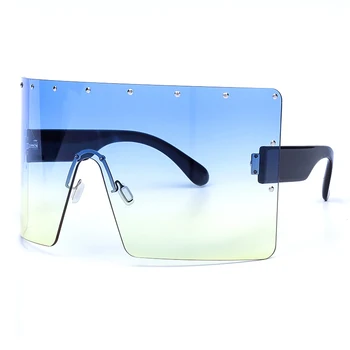 Moterų negabaritinių diamond vientisas akiniai nuo saulės anti-ultravioletinių spindulių akiniai taškus gradientas akinius šviesą ponios UV400 akiniai
