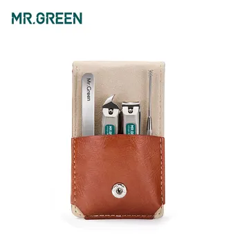 MR. GREEN Profesionali, Nerūdijančio plieno, nagų kirpimo mašinėlės nustatyti namuose 4: 1 manikiūro įrankiai viliojimo meno rinkinio nešiojamų nagų asmens švarus