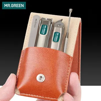 MR. GREEN Profesionali, Nerūdijančio plieno, nagų kirpimo mašinėlės nustatyti namuose 4: 1 manikiūro įrankiai viliojimo meno rinkinio nešiojamų nagų asmens švarus