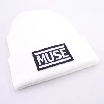 Muse logotipas Vilnos Beanies 6 spalvų Megztiniai Vyrams Žieminės Kepurės Vyrams, Moterims, Šilta Kepuraitė skrybėlę Nėrimo skrybėlę medvilnės skrybėlę
