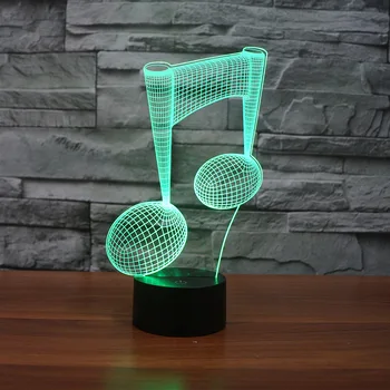 Muzikos Charakterį Kūrybos 3d Naktį Šviesos diodų (Led Stalo Lempa Akrilo Touch Palaipsniui Energijos Taupymo Lentelė Moderne Stalo Lempos