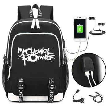 My Chemical Romance Punk Rock Spausdinimo Kuprinė Vyrų Kuprinės, Kuprinės Studentai Mokyklos Krepšiai Bagpack Nešiojamojo kompiuterio krepšys