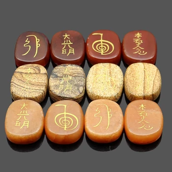Natūralių kristalų akmens apdaila Japonija religinių keturių dvasios simbolis energijos akmuo reiki gydymo akmuo jogos meditacija amuletas