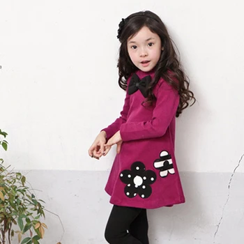 Nauja Rudens Korėjos Kūdikių Mergaičių Suknelė Atsitiktinis Mergaičių Suknelės Žiemos Tirštėti Ilgomis Rankovėmis Bamblys Mergina Suknelės Princesė Kostiumas