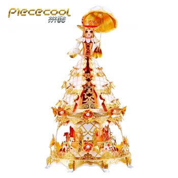 Naujas atvykimo Piececool modelis Princesė Modelis dėlionė 3D pjovimas lazeriu dėlionė 