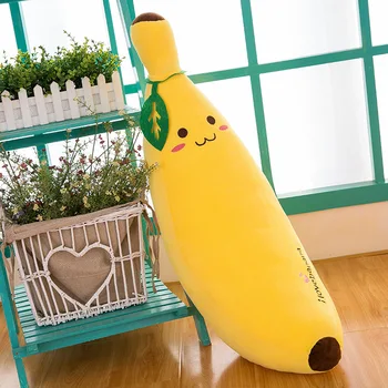 Naujas Bananų Miega Pagalvę Kawaii Išraiška Vaisių Pliušiniai Žaislai Vaikams, Gimtadienio Ar Švenčių Dovanos Minkštas Ir Geros Kokybės