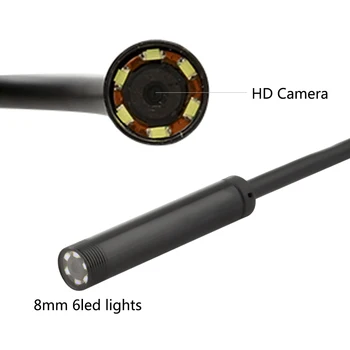 Naujas HD WIFI 8MM 720P 1/2/5m Kabelis atsparus Vandeniui Endoskopą Tikrinimo Kamera, 
