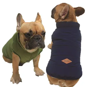 Naujas mados šunų žiemos paltai naminių šunų drabužius pug prancūzų buldogų pet products šuniuką, drabužių, gyvūnėlių kailis žiemą