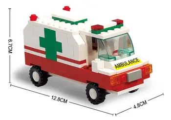 Naujas Miesto Ligoninės skubios pagalbos centro Modelis, Statyba Blokai Žaislai Vaikams Suderinama Su Gydytoju, Slaugytoja Duomenys Plytos