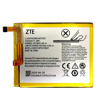 Naujas originalus 3.8 V 2500mAh Li3825T43P3h736037 Už ZTE BV0720 / ZTE Blade A2 / ZTE Blade V7 Lite Dual SIM Baterija +įrankio