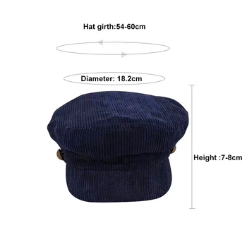 Naujas Unisex Mėlyna Butas Karinio Jūrų Laivyno Skrybėlę Bžūp Moterų, Vyrų Mados Beretės Karšto Pardavimo Gatvės Stiliaus Beretė Kepurės Prekės Skrybėlės Laikraštis Kepurės