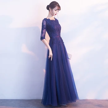 Naujos Ilgalaikės Formalios Royal Blue Vakaro Suknelės DongCMY Chalatas De Soiree Tiulio Plius Dydis Ypatinga Proga Nėrinių Vestidos