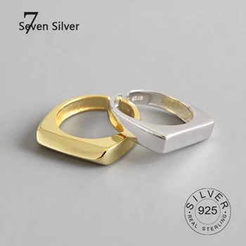 Nekilnojamojo 925 sterlingas sidabro piršto žiedai moterims sklandžiai aukso spalva Madinga fine Jewelry Didelio Aukščio Antikvariniai Žiedai Anillos