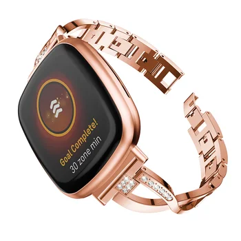 Nerūdijančio Plieno Watchband Už Fitbit Prasme Apyrankė Pakeitimo Apyrankę, Dirželį Fitbit Versa 3 Smart Watch Band X Formos