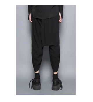 Nišą dizainas originalus tamsiai plauti Yamamoto trimatis siuvimo suklastotas, dviejų dalių sijonas, kelnės smailas devynių taškų kelnes neutralus