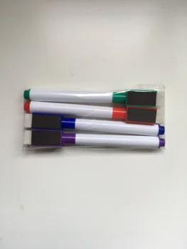 Nustatyti 4 trinamos magnetinio žymeklis parkeris Baltojo šiferis, sausai valomos 4 spalvų su trintukas