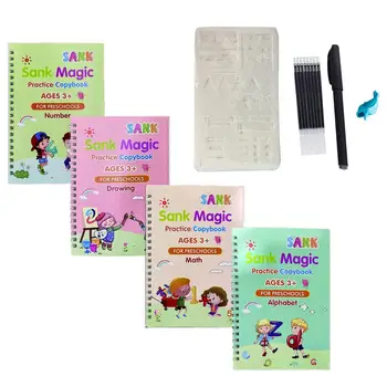 Nuvalykite-nemokama Vaikų Copybook Pradedantiesiems Praktikos Kaligrafija Knyga Matematika Laišką Piešimo Knyga Rinkinys