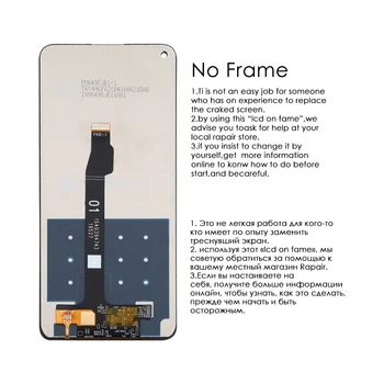 ORIGINALĄ HUAWEI P40 Lite 5G LCD Jutiklinis Ekranas skaitmeninis keitiklis Asamblėjos Huawei P40 Lite 5G Ekranas su Rėmo Pakeitimo