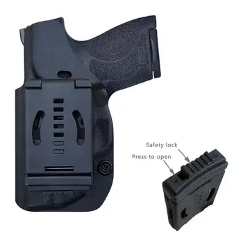 OWB Kydex Dėklas Smith & Wesson M&P Shield 9mm / .40 M2.0 - Integruotas Lazerinis Pistoletas Atveju - Už Juostos Atlikti